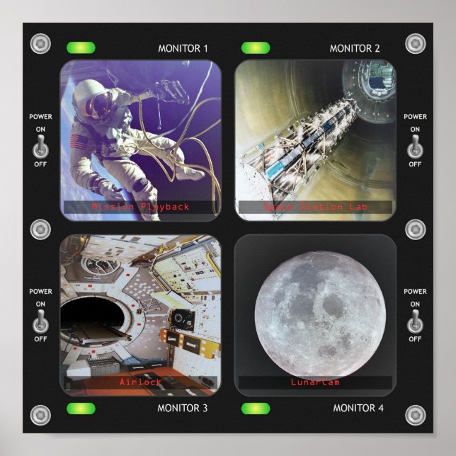 Affiche Space Shuttle Monitor Panel (Devant)