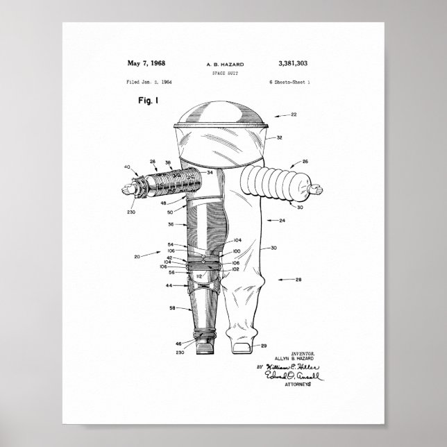 Affiche Space Suit Patent (Devant)