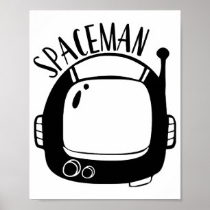 Affiche Spaceman Vintage