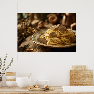 Affiche Spaghetti au beurre de truffe