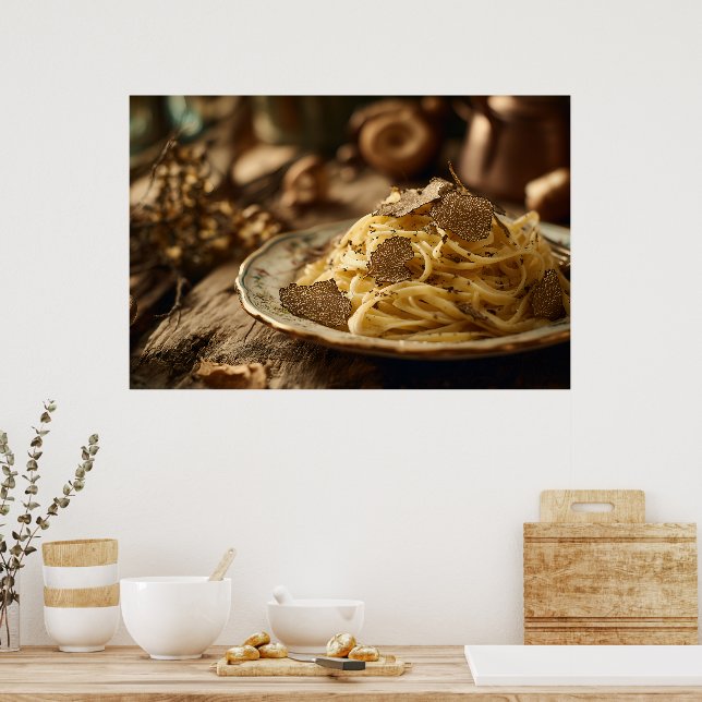 Affiche Spaghetti au beurre de truffe (Cuisine)
