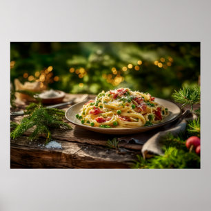 Affiche Spaghetti avec sardines et fenouil