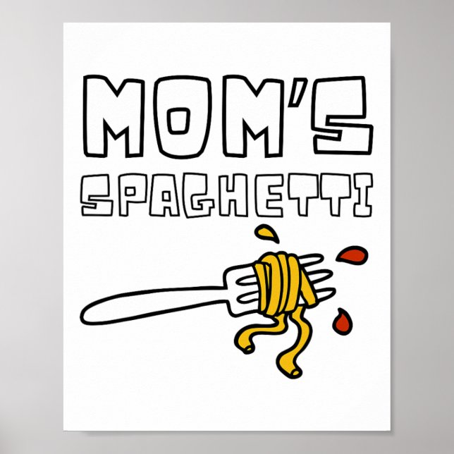 Affiche Spaghetti de maman Drôle enfant (Devant)