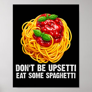 Affiche Spaghetti Design Homme Femmes Enfants Pâtes Italie