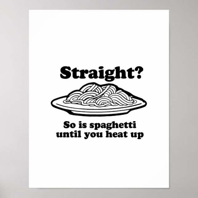 Affiche Spaghetti est gay (Devant)