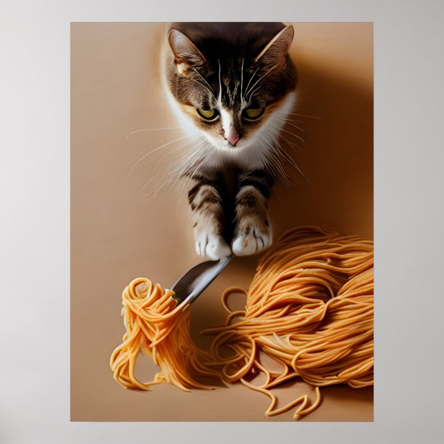 Affiche Spaghetti mangeur de chats (Devant)