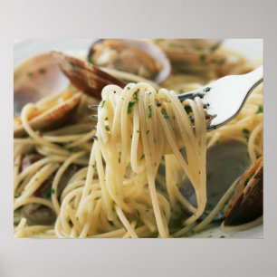 Affiche Spaghetti Vongole Bianco