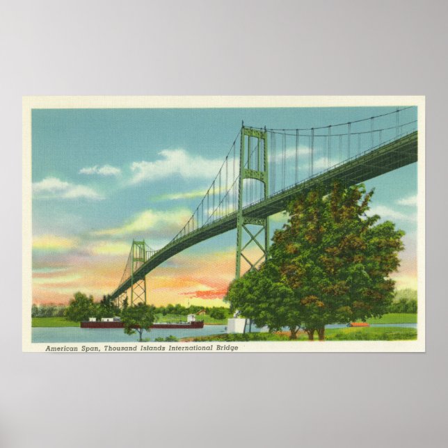 Affiche Span américain de l'International Bridge View (Devant)