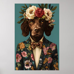Affiche Spaniel de Boykin en costume Affiche, Spaniel de B