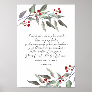 Affiche Spanish bible verse Isaias 9 6