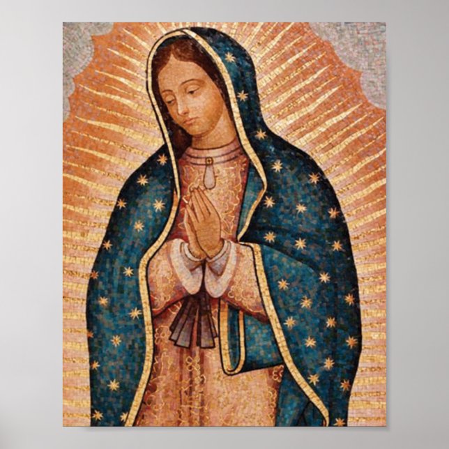 Affiche Spanish Guadalupe Mary Funeral Prayer Holy (Devant)