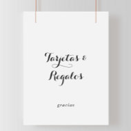 Affiche Spanish Tarjetas and Regalos Sign