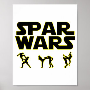 Affiche Spar Wars Taekwondo Mma Karate T Shirt