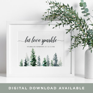 Affiche Sparkler Sendoff Mariage de Timber Grove