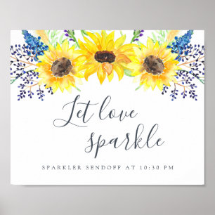 Affiche Sparkler Sendoff Mariage Flowfields