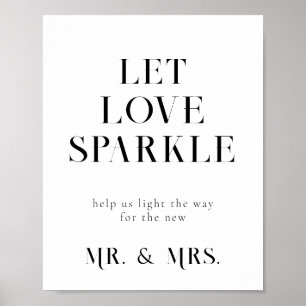 Affiche Sparkler - Signal Mariage d'envoi