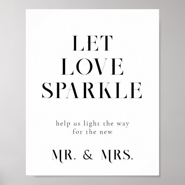 Affiche Sparkler - Signal Mariage d'envoi (Devant)