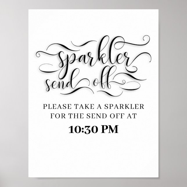 Affiche Sparkler - Signal Mariage d'envoi hors délai (Devant)