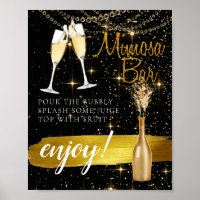 Sparkly So Elegant Bridal Brunch Mimosa Bar Sign