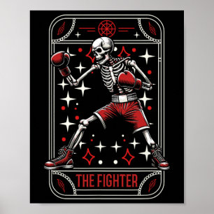 Affiche Sparring de boxe - Gants Boxer de chasse Skeleton