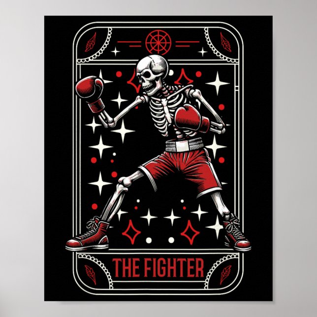Affiche Sparring de boxe - Gants Boxer de chasse Skeleton  (Devant)