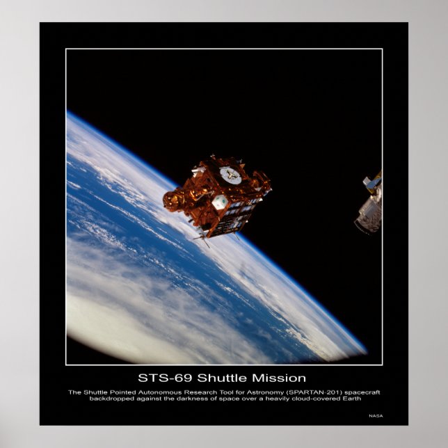 Affiche SPARTAN-201 spacecraft backdropped (Devant)