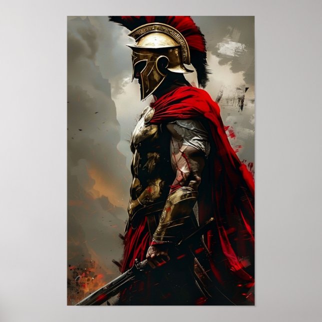Affiche Spartan Warrior sur l'affiche de l'Arrière - plan  (Devant)