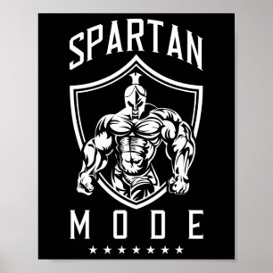 Affiche Spartan Workout Mode Fitness Gym Sparta Bodybuildi