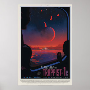 Affiche spatiale de la Nasa, Art mural rétro, Voya
