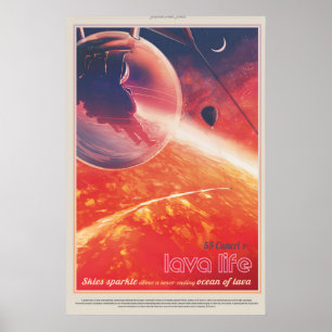Affiche spatiale Nasa, Art mural rétro, Voyage spa