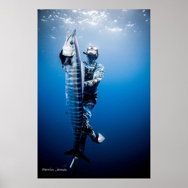 Affiche Spearfishing wahoo (Devant)