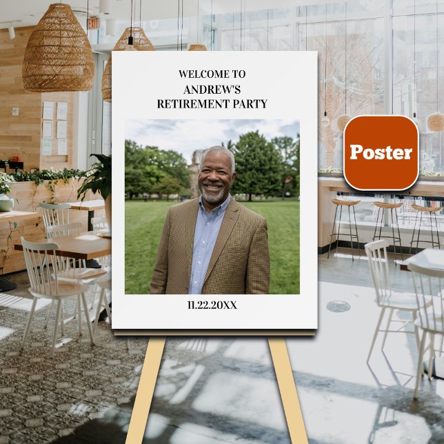 Affiche Special Photo Elegant Retirement Party (Créateur téléchargé)