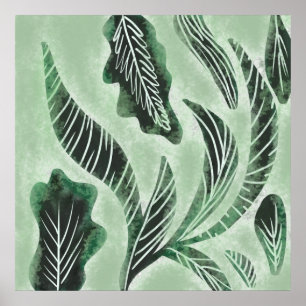 Affiche Spécialiste de la botanique de verdure dessinée à