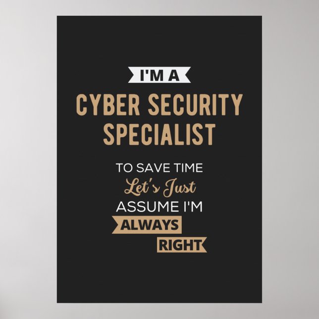 Affiche Spécialiste de la cybersécurité (Devant)