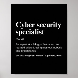 Affiche Spécialiste de la cybersécurité Drôle de travail d