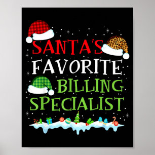 Affiche Spécialiste de la facturation préféré du Père Noël