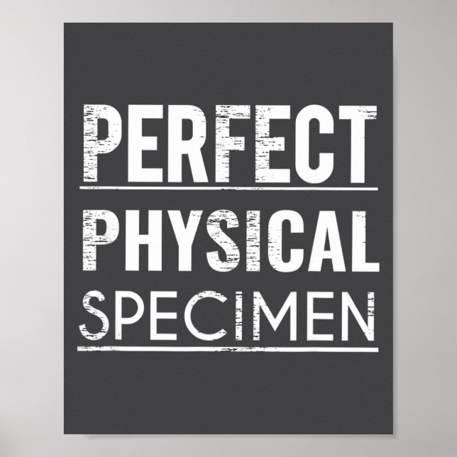 Affiche Spécimen Physique Parfait Citation Drôle Cadeau (Devant)