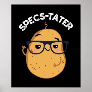 Affiche Specs tato Funny Potato Spectacle Pun Dark BG