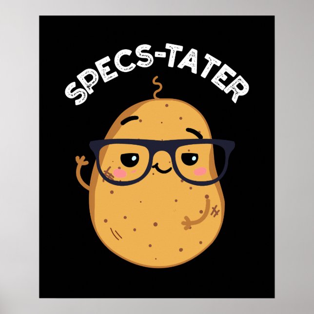 Affiche Specs tato Funny Potato Spectacle Pun Dark BG (Devant)
