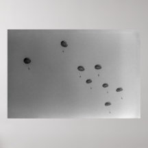 Spectacle des parachutistes noir et blanc 1968