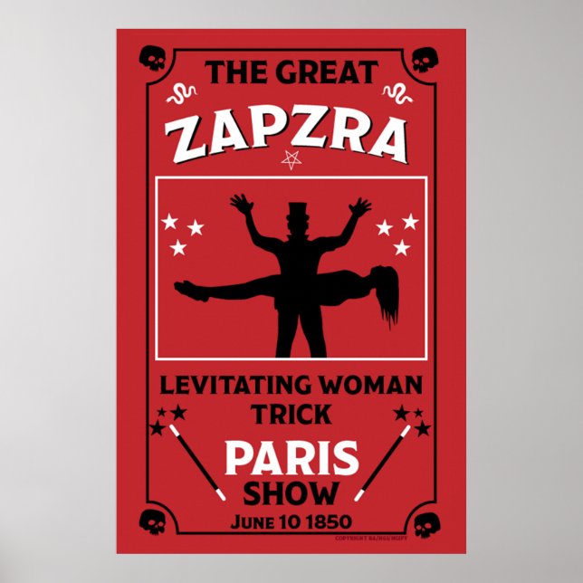 Affiche Spectacle magique victorien vintage classique (Devant)