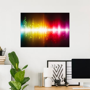 Affiche Spectre musical Soundwave Vibrant Audio Visualizer