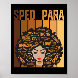 Affiche Sped Para Afro Afro-Américaines Mois de l'histoire
