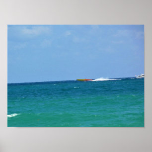 Affiche Speed Boat, fort Lauderdale, Floride