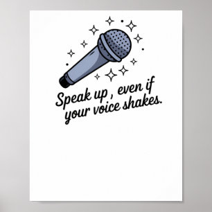 Affiche Speed Up - Autocollant de microphone Motivationnel
