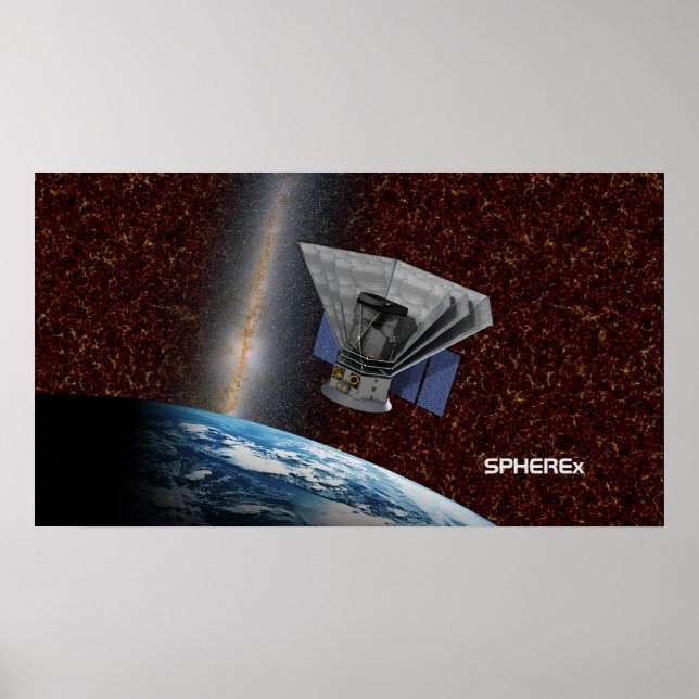 Affiche SPHEREx Chasseur Galaxy Spacecraft (Devant)