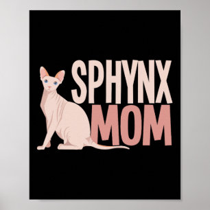 Affiche Sphynx Maman Chat Sphinx Chat sans cheveux Proprié