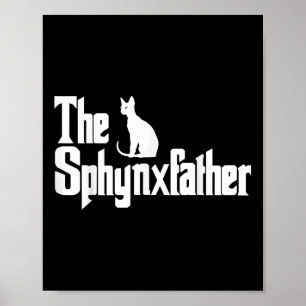 Affiche Sphynxfather Funny Chat Papa Chemise Hommes Sphynx