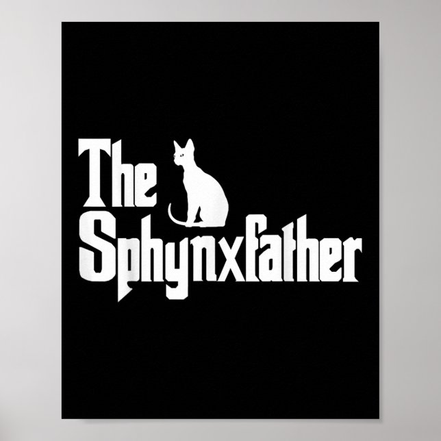 Affiche Sphynxfather Funny Chat Papa Chemise Hommes Sphynx (Devant)