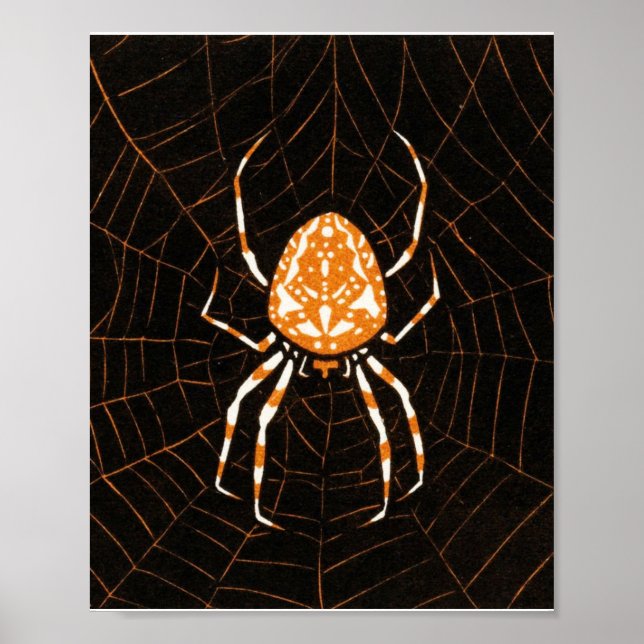 Affiche Spider in Web par Julie de Graag Art Nouveau (Devant)
